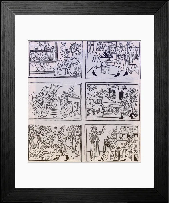 Framed Print : Trades, 1475 Framed Print : Trades, 1475