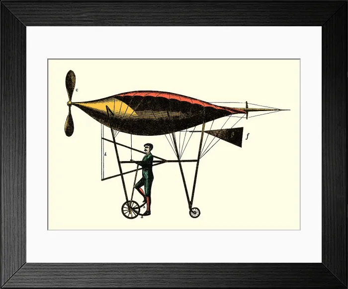 Framed Print : Alexandre Goupil, Flying Machine, 1883