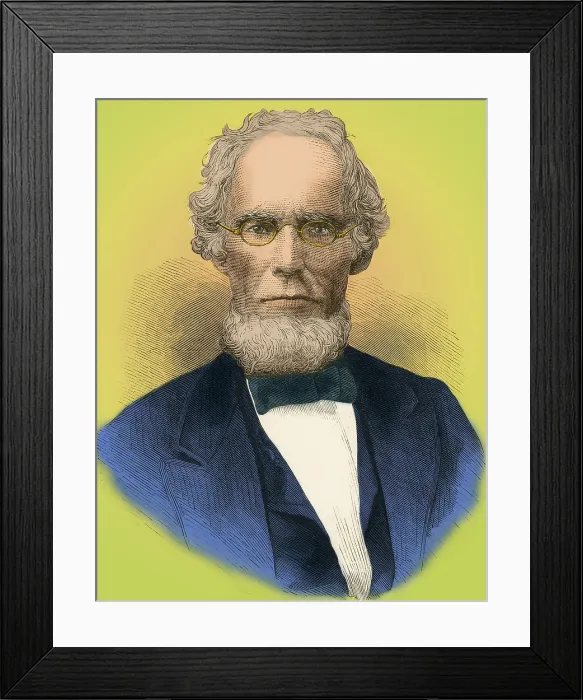 Framed Print : Gail Borden, American Inventor Framed Print : Gail Borden, American Inventor