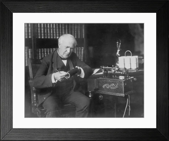 Framed Print : Thomas Edison, American Inventor