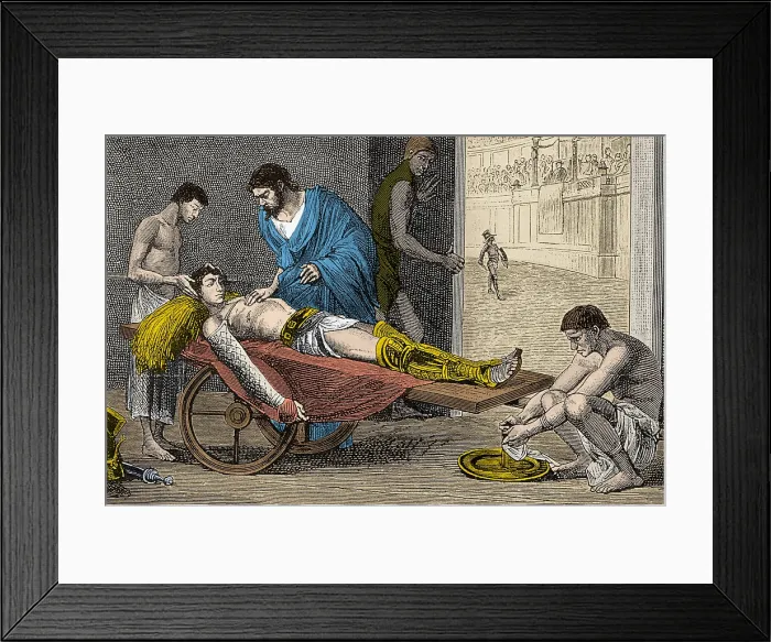 Framed Print : Galen Treating Gladiator Framed Print : Galen Treating Gladiator