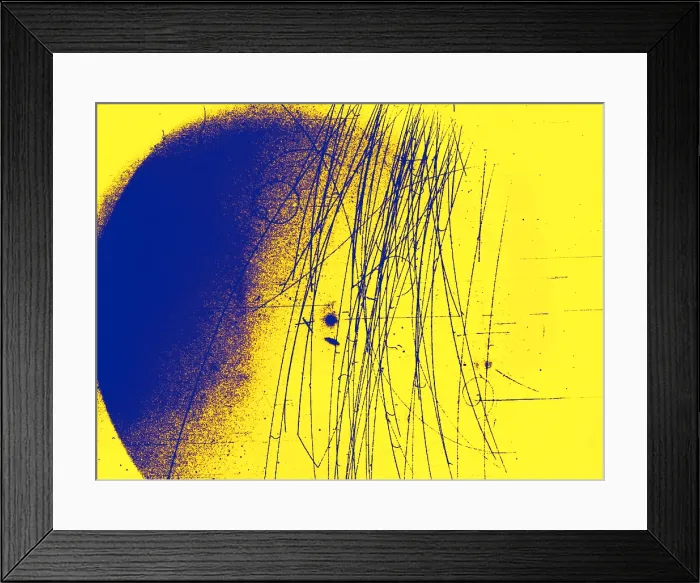 Framed Print : Meson Decay in Bubble Chamber Framed Print : Meson Decay in Bubble Chamber