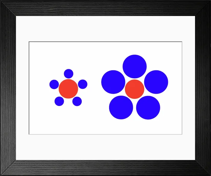 Framed Print : Optical Illusion, Ebbinghaus Framed Print : Optical Illusion, Ebbinghaus