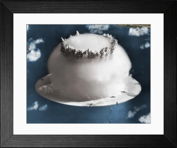 Framed Print : Operation Crossroads, Atomic Bomb Test Bikini Atoll 1946