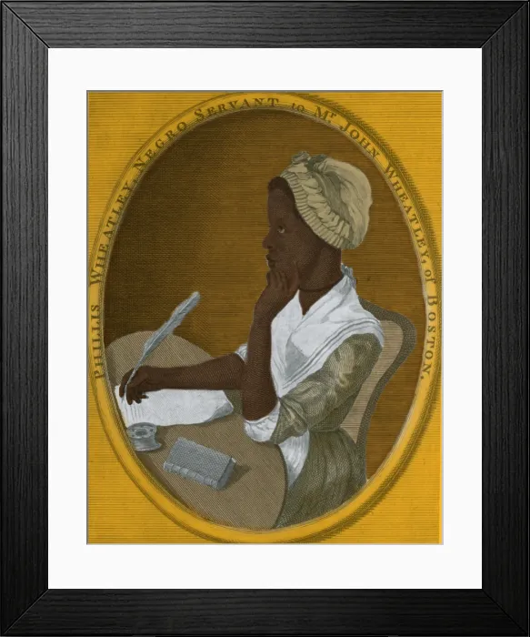 Framed Print : Phillis Wheatley, American Poet Framed Print : Phillis Wheatley, American Poet