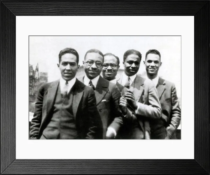 Framed Print : Black American Poet, Langston Hughes And Friends, 1924