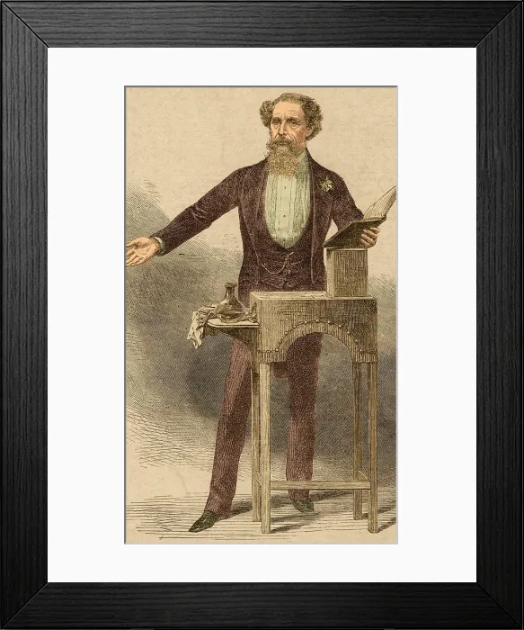 Framed Print : Charles Dickens, English Author