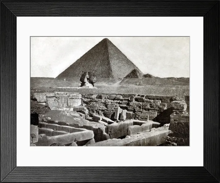 Framed Print : Sphinx and the Great Pyramid, 1887