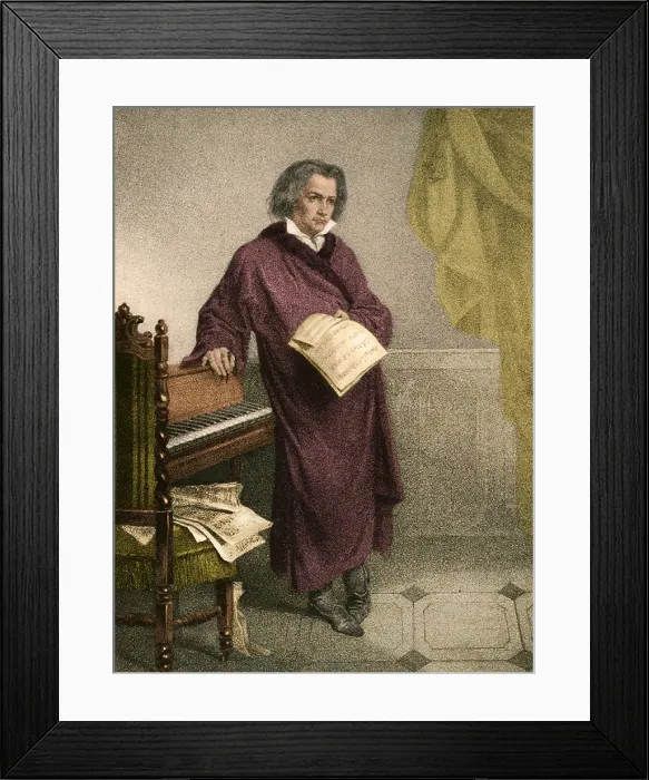 Framed Print : Ludwig van Beethoven, German Composer Framed Print : Ludwig van Beethoven, German Composer