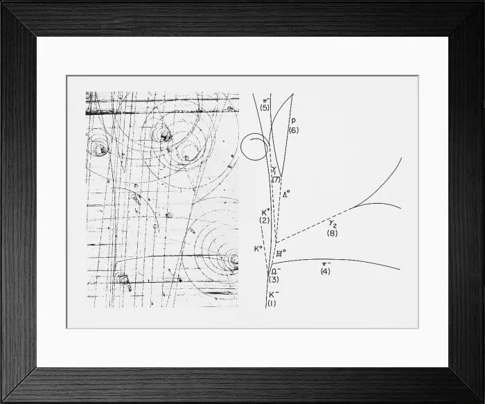 Framed Print : Omega-Minus Particle, First Observation, 1964 Framed Print : Omega-Minus Particle, First Observation, 1964