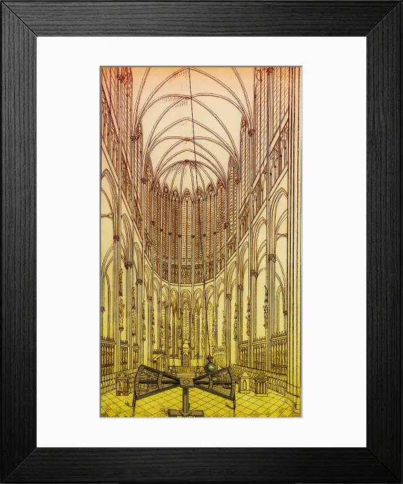 Framed Print : Astronomy. Demonstration at Cologne Cathedral of the Earth's rotation Framed Print : Astronomy. Demonstration at Cologne Cathedral of the Earth's rotation