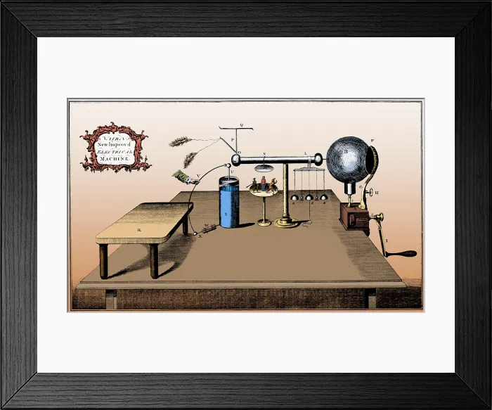 Framed Print : Nairne Electrical Machine, 1773