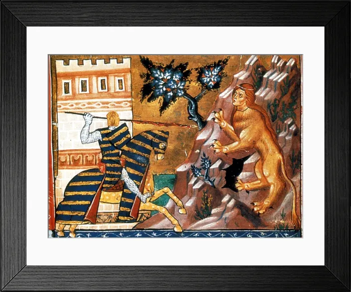 Framed Print : Oedipus Battles the Sphinx Framed Print : Oedipus Battles the Sphinx