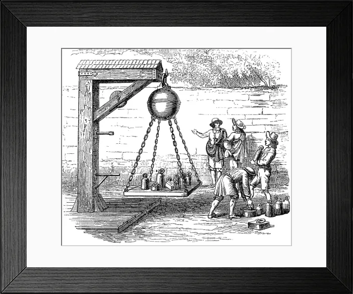 Framed Print : Otto von Guericke, Vacuum Experiment