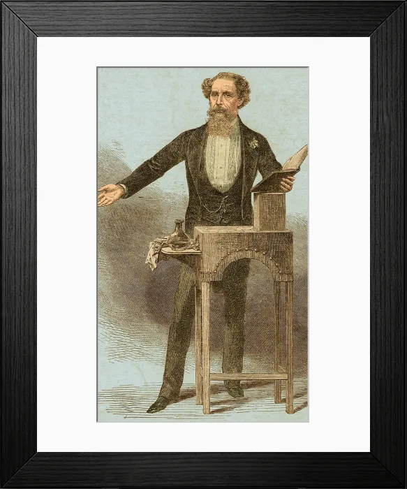 Framed Print : Charles Dickens, English Author Framed Print : Charles Dickens, English Author