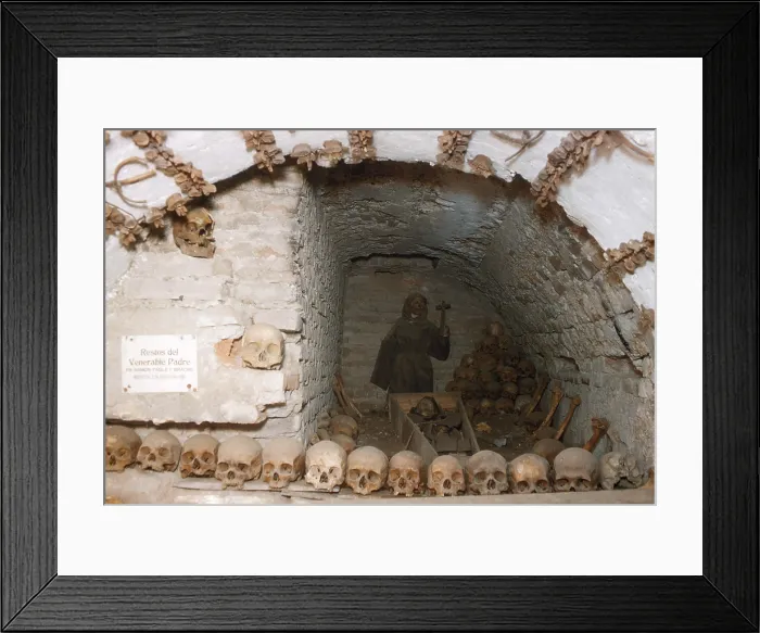 Framed Print : Catacombs in the Iglesia de San Francisco (Church of Saint Francis), Lima, Peru