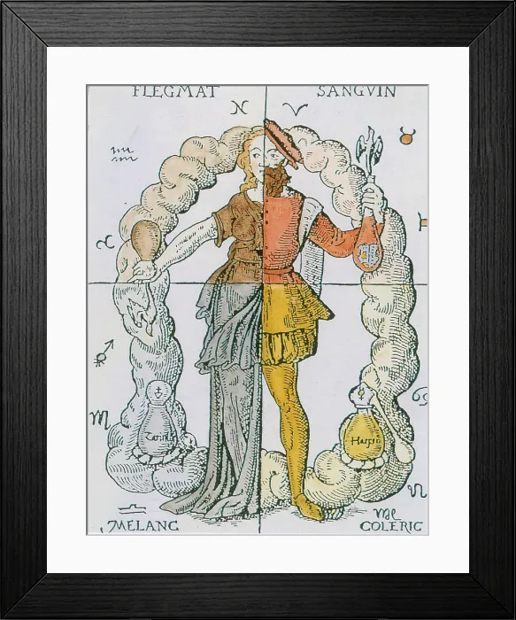 Framed Print : Four Humors, Hippocratic Medicine