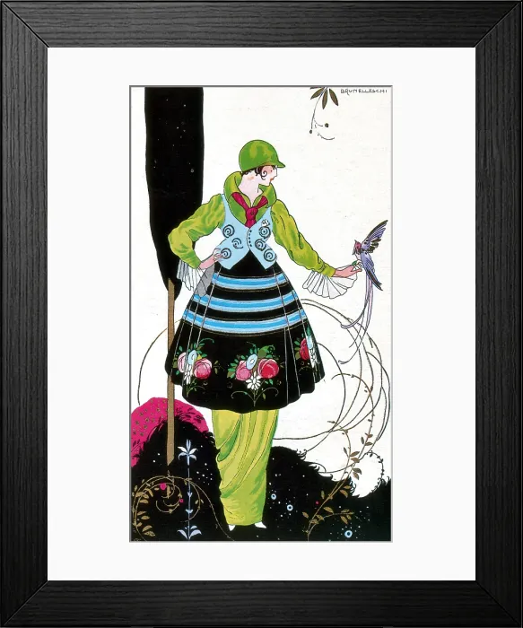 Framed Print : French Fashion, Umberto Brunelleschi, 1914