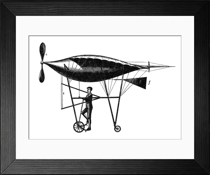 Framed Print : Alexandre Goupil, Flying Machine, 1883 Framed Print : Alexandre Goupil, Flying Machine, 1883