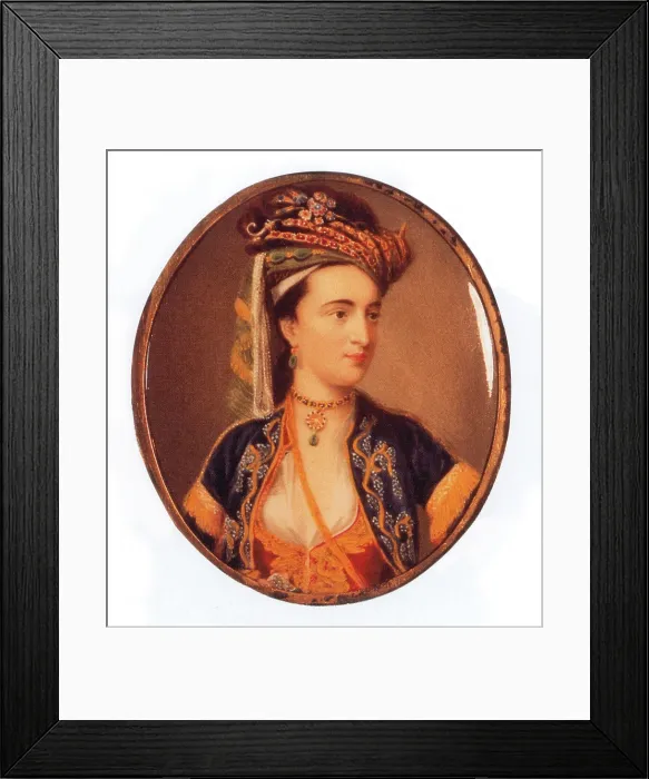 Framed Print : Mary Wortley Montagu, English Author and Poet Framed Print : Mary Wortley Montagu, English Author and Poet
