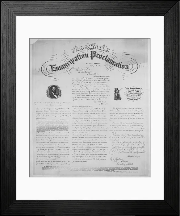 Framed Print : Emancipation Proclamation Framed Print : Emancipation Proclamation