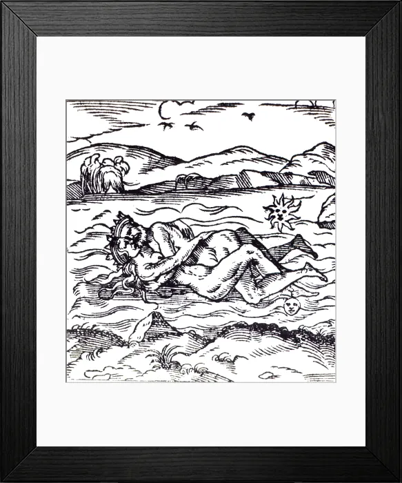 Framed Print : Symbolic Creation of the Philosopher's Stone, 12th Century