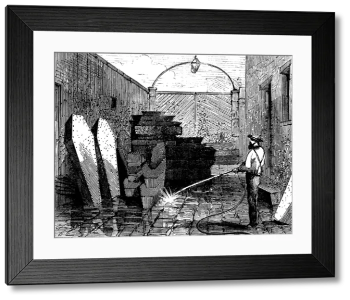 Framed Print : New York City Morgue, Bellevue Hospital, 1868