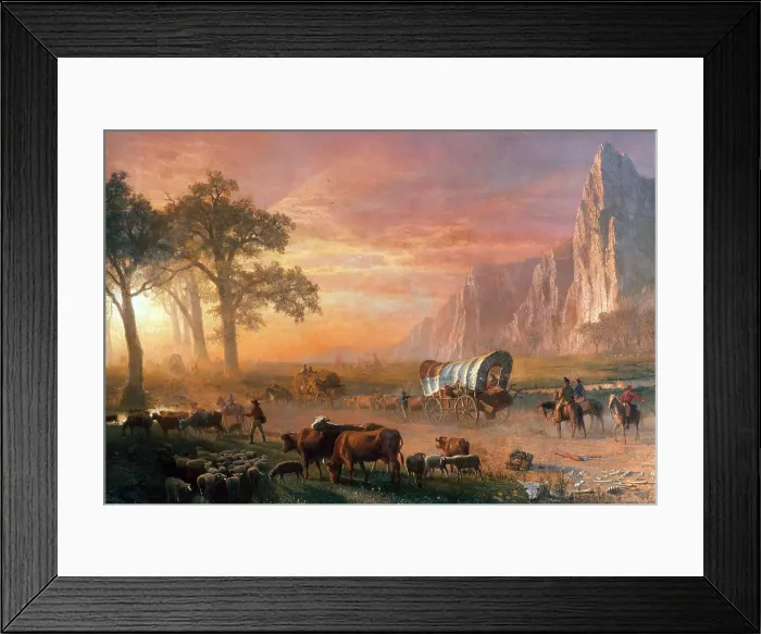 Framed Print : Emigrants Crossing the Plains Painting by Albert Bierstadt Framed Print : Emigrants Crossing the Plains Painting by Albert Bierstadt