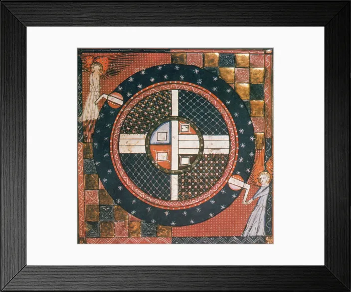 Framed Print : 14th Century Celestial Illustration