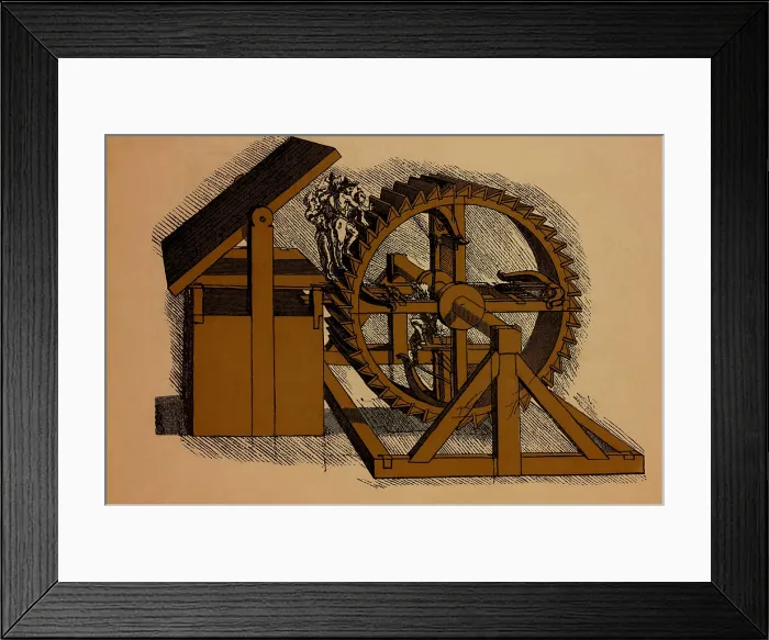 Framed Print : Da Vinci Invention, Military Engine Framed Print : Da Vinci Invention, Military Engine