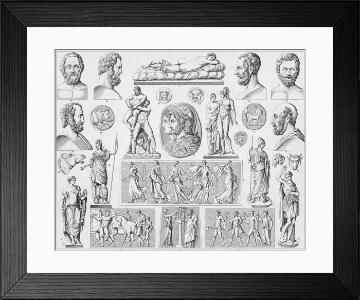 Framed Print : Greek and Roman Mythological Figures Framed Print : Greek and Roman Mythological Figures