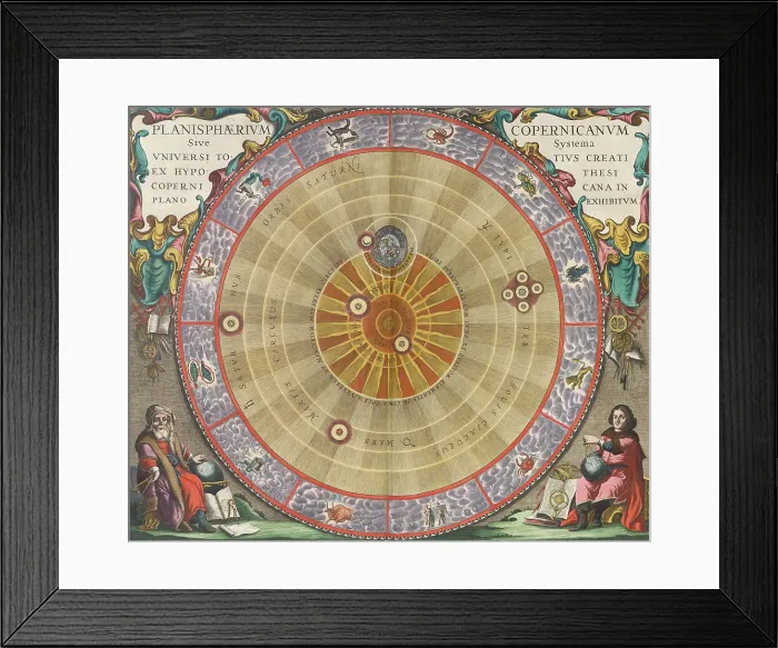 Framed Print : Nicolaus Copernicus Planisphere, Harmonia Macrocosmica, 1660 Framed Print : Nicolaus Copernicus Planisphere, Harmonia Macrocosmica, 1660