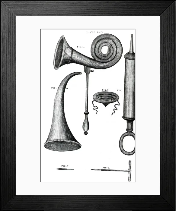 Framed Print : Ear Trumpets Framed Print : Ear Trumpets