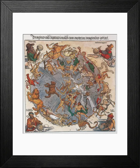 Framed Print : Durer Star Map, 1515 Framed Print : Durer Star Map, 1515