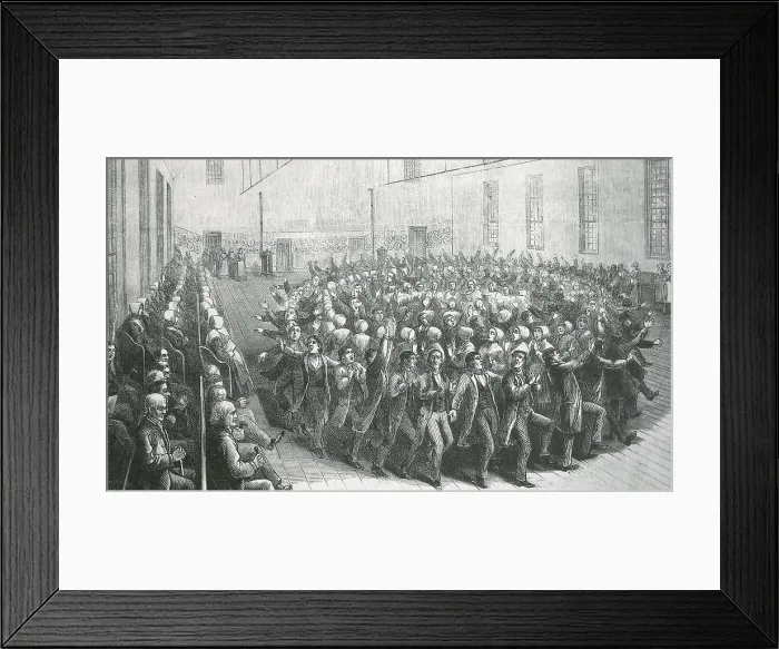 Framed Print : Shaker Dance and Worship, 18th Century Framed Print : Shaker Dance and Worship, 18th Century
