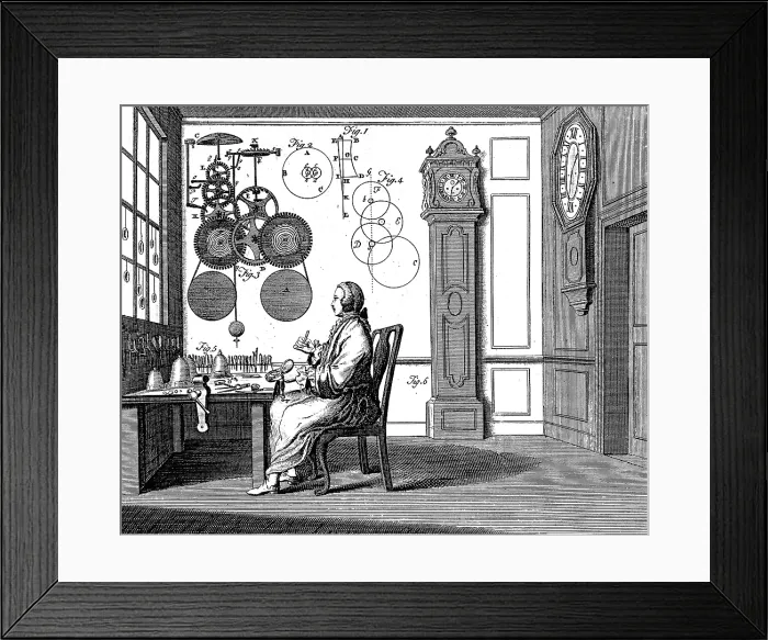 Framed Print : Clockmaker, 1748 Framed Print : Clockmaker, 1748