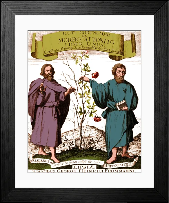 Framed Print : Galen and Hippocrates, Ancient Physicians