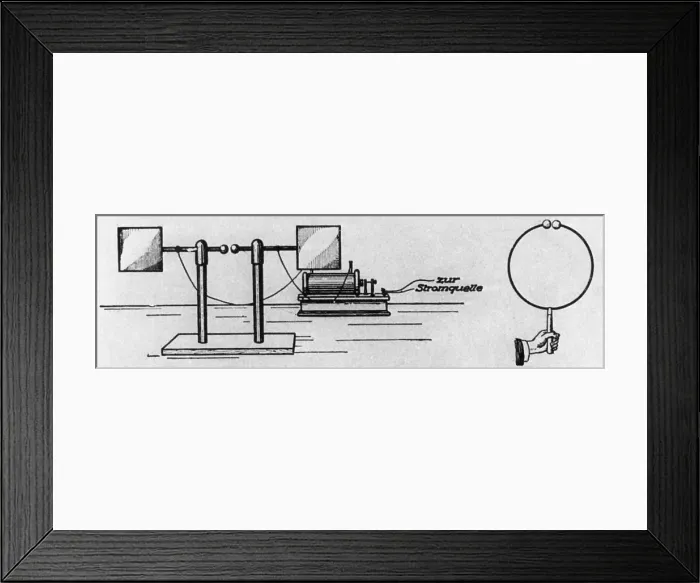 Framed Print : Hertz Radio Waves, Electromagnetism Framed Print : Hertz Radio Waves, Electromagnetism