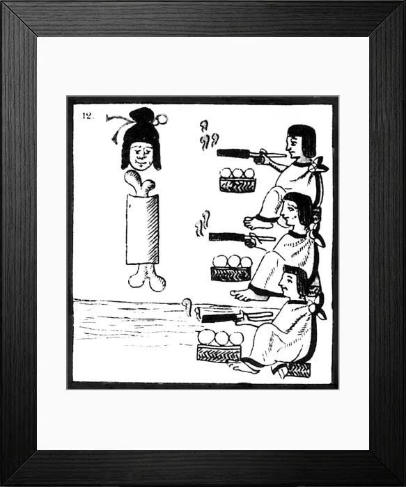 Framed Print : Tobacco In Aztec Ritual, Florentine Codex Framed Print : Tobacco In Aztec Ritual, Florentine Codex