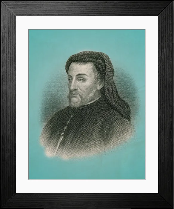 Framed Print : Geoffrey Chaucer, English Poet Framed Print : Geoffrey Chaucer, English Poet