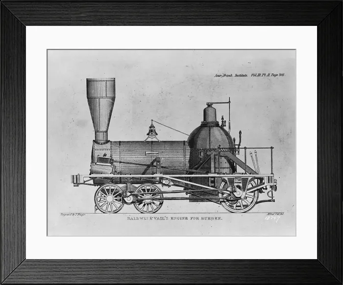 Framed Print : Baldwin Steam Locomotive, 1841 Framed Print : Baldwin Steam Locomotive, 1841
