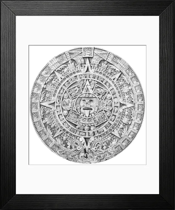 Framed Print : Aztec Calendar Framed Print : Aztec Calendar