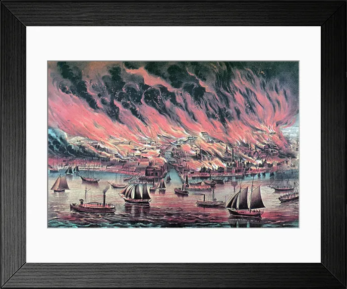 Framed Print : The Great Chicago Fire, 1871 Framed Print : The Great Chicago Fire, 1871