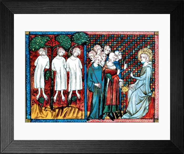 Framed Print : King Louis IX of France Passes Judgement