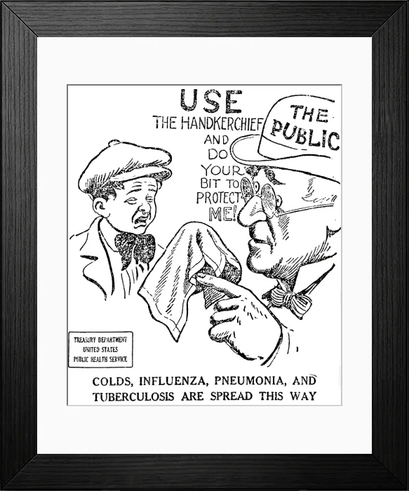 Framed Print : Public Health Warning, 1918 Framed Print : Public Health Warning, 1918