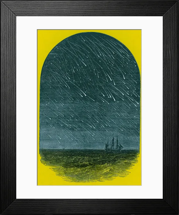Framed Print : Leonid Meteor Shower, 1799
