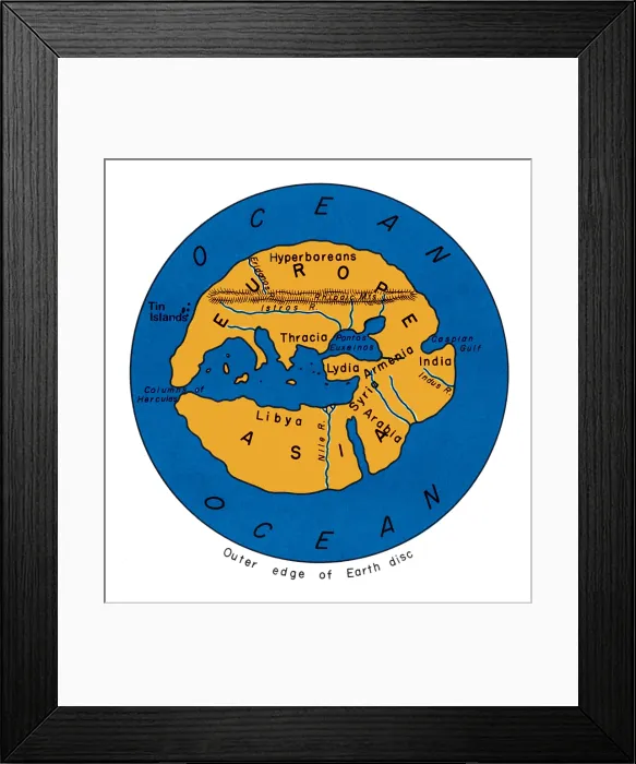 Framed Print : World Map, 500 BC Framed Print : World Map, 500 BC