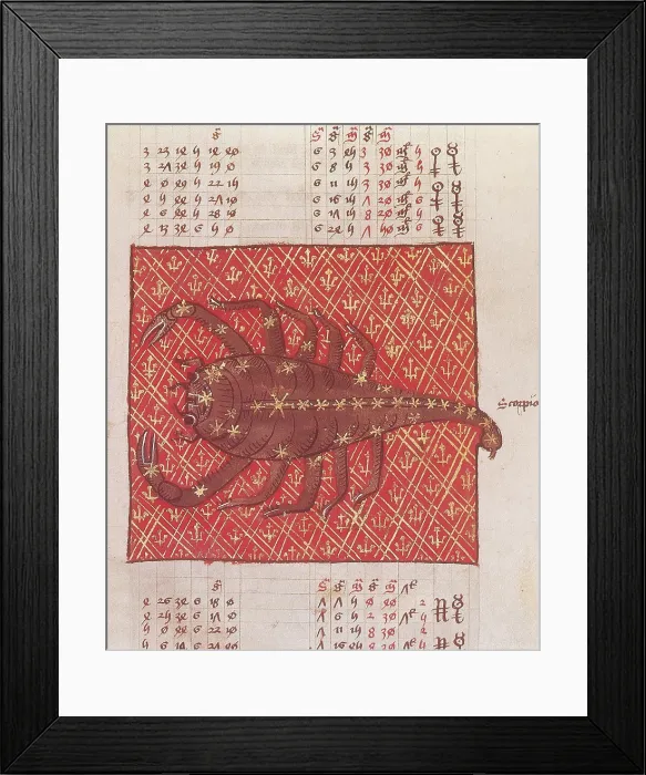 Framed Print : Scorpius Constellation, Zodiac Sign, Ptolemy Framed Print : Scorpius Constellation, Zodiac Sign, Ptolemy