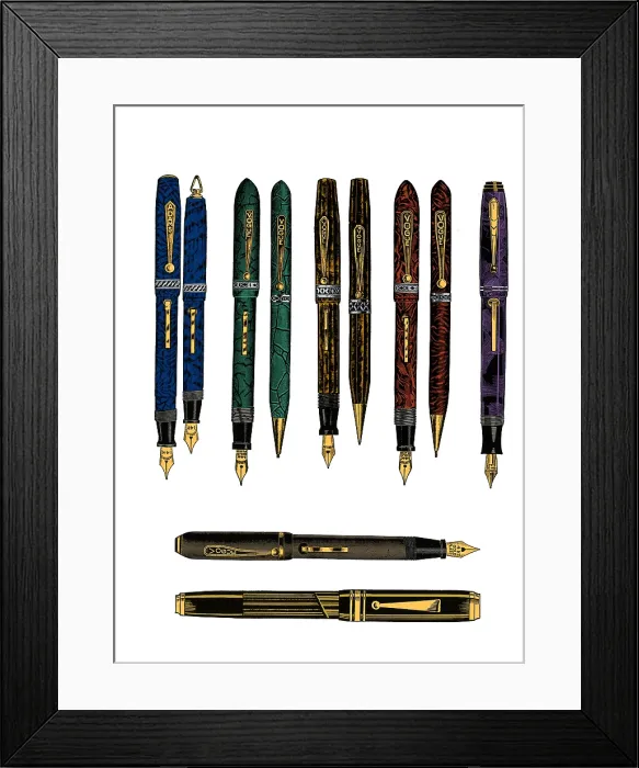 Framed Print : Fountain Pens Framed Print : Fountain Pens