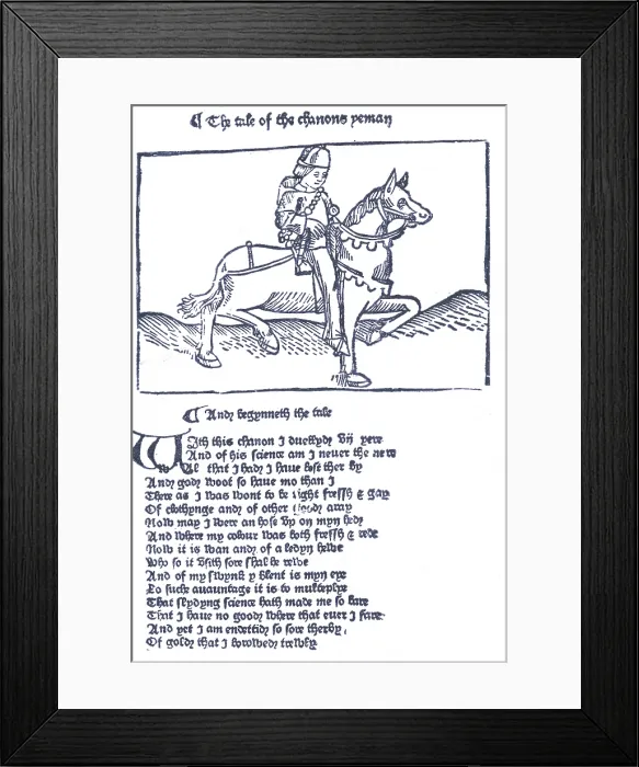 Framed Print : Geoffrey Chaucer, Canterbury Tales